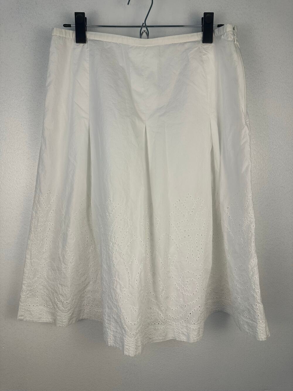Talbots White Eyelet A-Line Mini Skirt